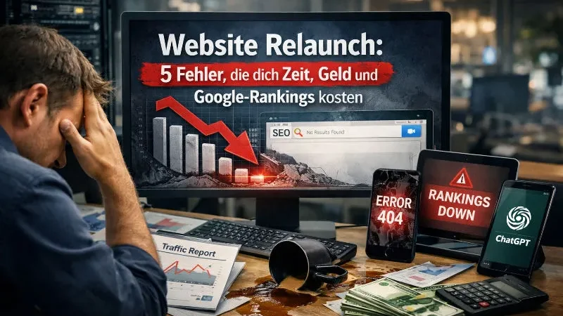 Website Relaunch: 5 Fehler, die dich Zeit, Geld und Google-Rankings kosten